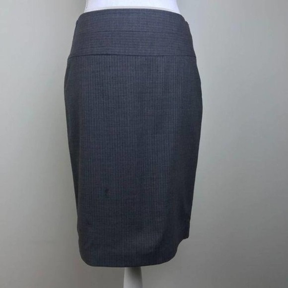 The Limited Luxe Gray Pinstripe Career Skirt size 4 - Picture 2 of 8